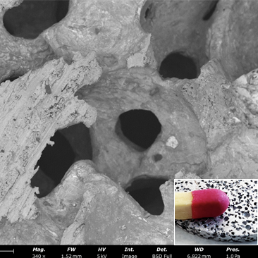 Materialstruktur von porösen PORECOOL Kühlkörper